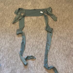 Top chic wrap around olive top